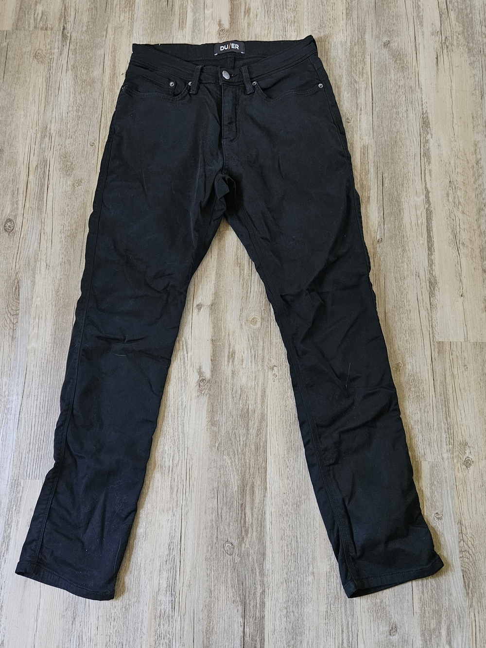 DU/ER Men's N2X Relaxed Taper Fit Black Stretchy Performance Pants 30x32